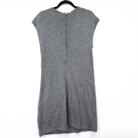 Bcbgmaxazria Wool Cashmere Sweater Dress Size Medium Cowl Neck Sleeveless Gray - Picture 2 of 11